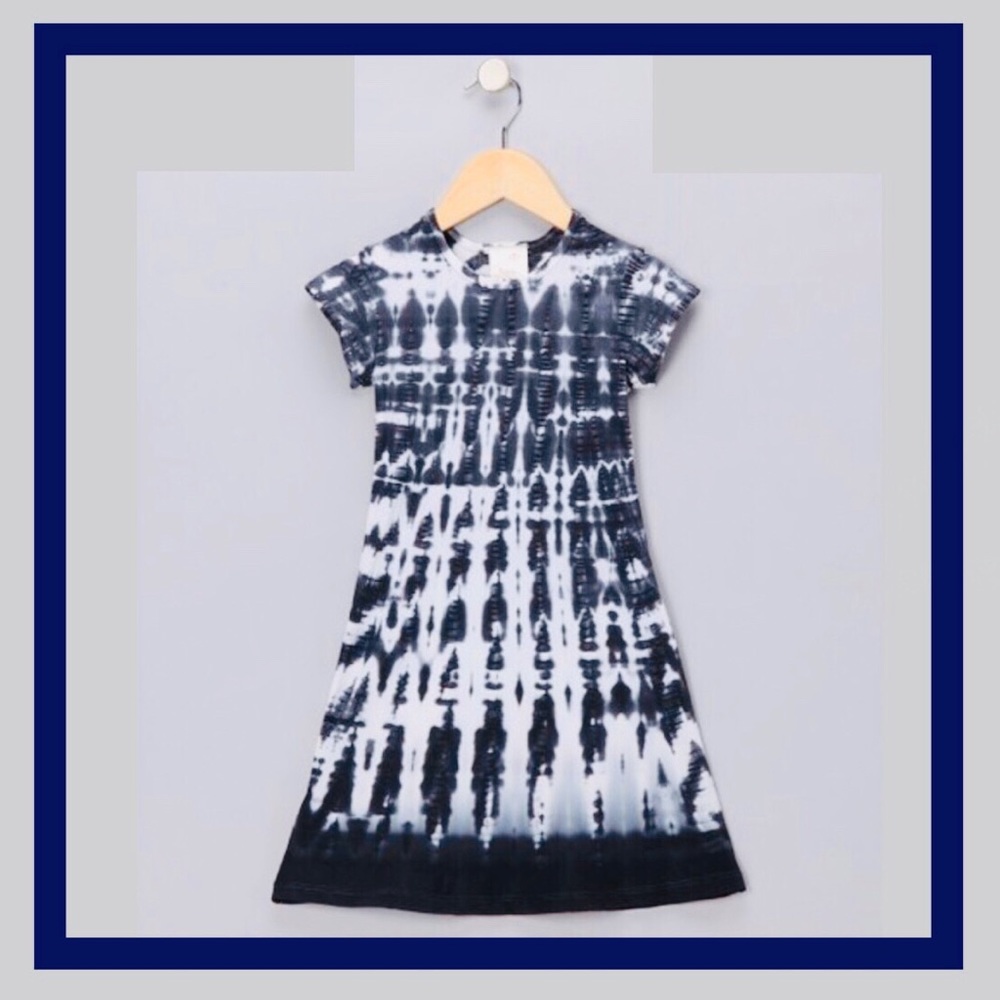 Angela Frost Black Bird Dress the-Dye A-line